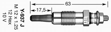 świeca żarowa y-937j seat, ford