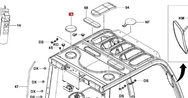 osłona szyba dachowa 541542333071 toyota