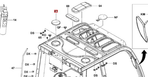 osłona szyba dachowa 541542333071 toyota