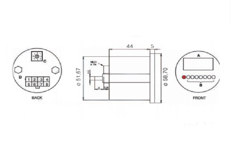 akumeter wskaźnik naładowania baterii e0004224 12v-48v